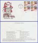 USA5 #2579 U/A ARTMASTER FDC PB4  Christmas Santa in chimney