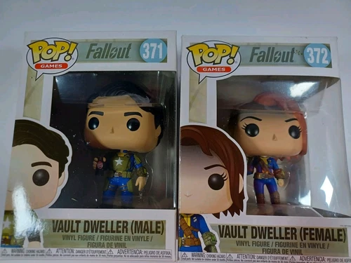 Funko Pop Vault Dweller Male Female Fallout Videogame 371 & 372