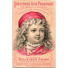 Horsford's Acid Phosphate ~ Rumford Chemical Works~Antique Victorian Trade Card