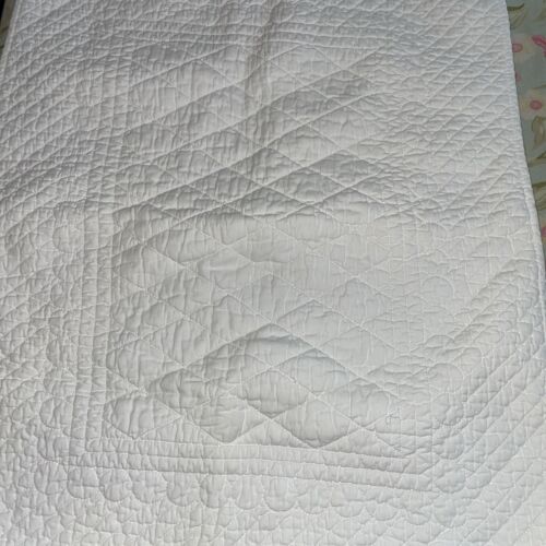 Tissu oreiller standard blanc matelassé Isaac Mizrahi cible 100 % coton - Photo 1 sur 8