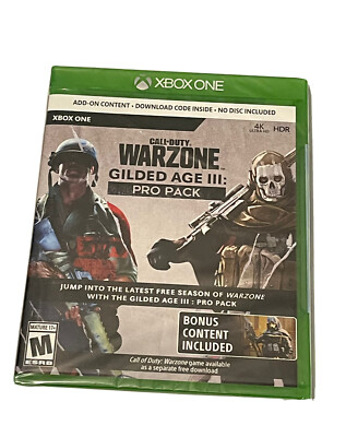 COD Call of Duty Warzone - Gilded Age III 3 Pro Pack Xbox One New Sealed
