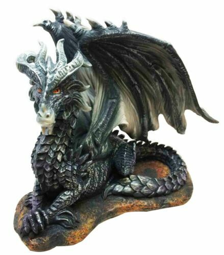 Ebros Dark Dragon (Black) Collectible Serpent Figurine Sculpture