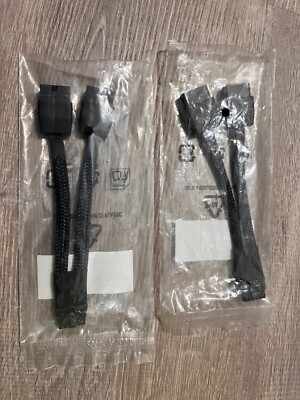 (2Pack)  PCIe 5.0 12VHPWR PSU Power Cable 2 Port GPU 8pin to 12pin PCI-e Gen 5.0