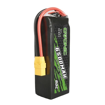 Ovonic 80C 14.8V 6500mAh 4S Lipo Akku mit XT90 für RC Auto LKW Flugzeug Heli Jet