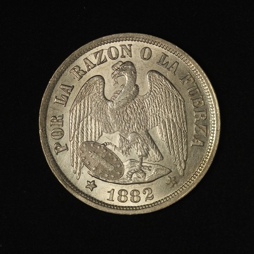 Chili 1882 Argent Un Peso UNC - Livraison Gratuite USA
