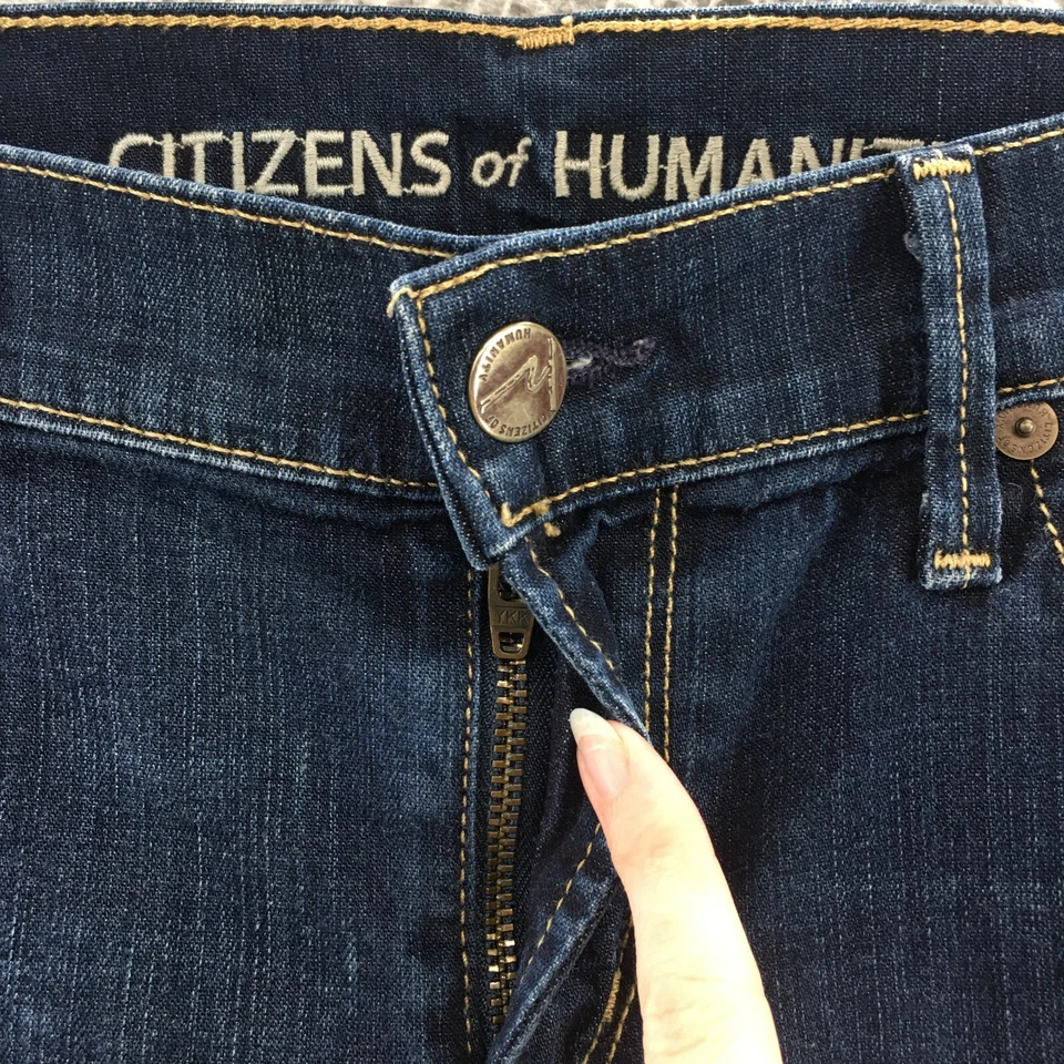 Pantalones de mezclilla azul Citizens Of Humanity Ava pierna recta para mujer 29 (32x27 real) Foto 3 de 4