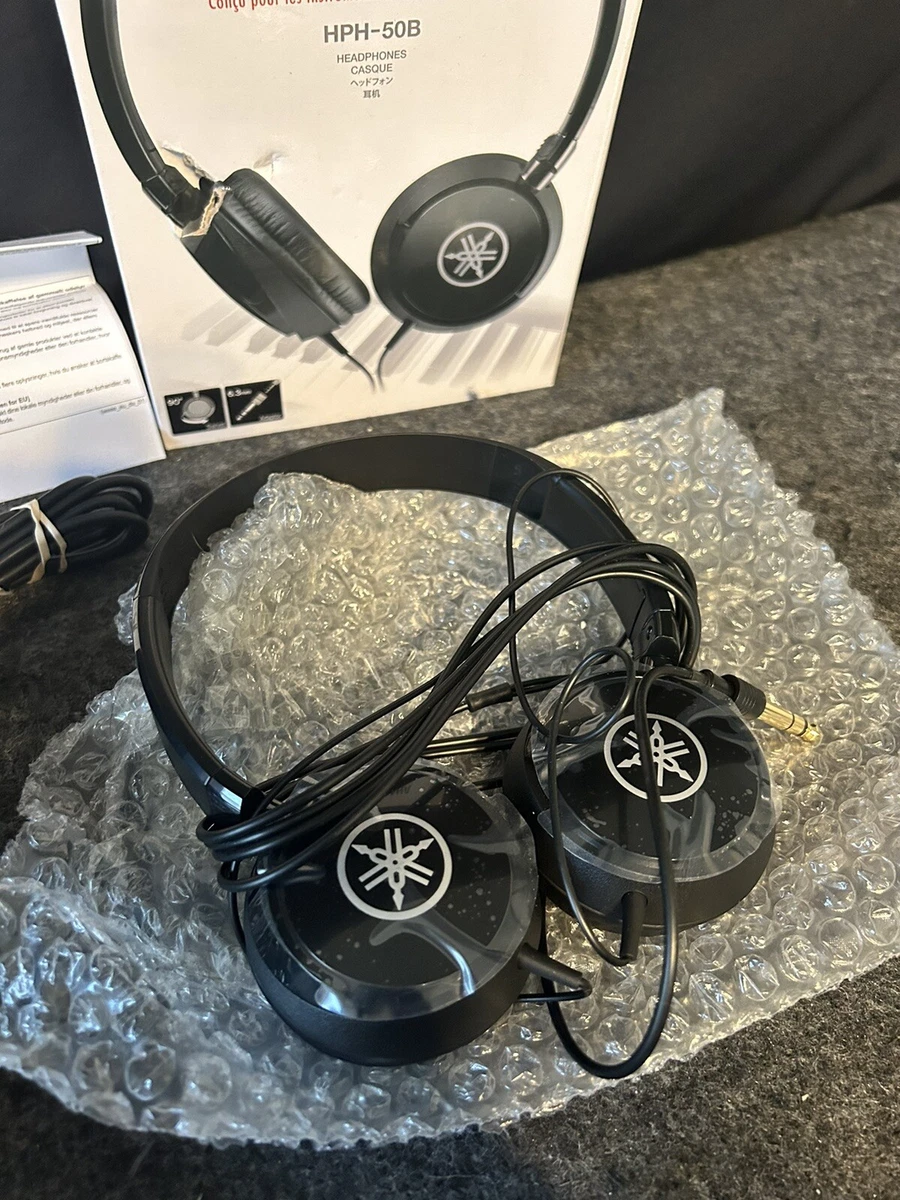 Yamaha HPH-50B Headphones With Yamaha FCA4 Sustain Pedal / Foot Switch
