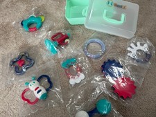 Toys 0-3 Months Infant Rattles Baby Rattle Teether Toy Set carry case sealed