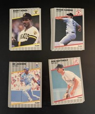 1989 Fleer Baseball Card Lot  — Bonds, Clemens, Bo Jackson, Mattingly