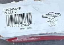 BRIGGS and STRATTON GENUINE PART 5103456YP PULLEY thumbnail 2