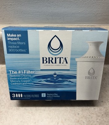 BRITA Standard Water Replacement Filters for Pitchers and Dispensers 3-Pack