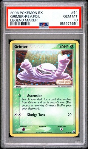 Pokemon Grimer EX Legend Maker Reverse Holo Stamped #54 PSA 10 Gem Mint