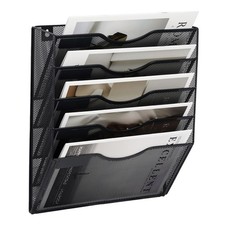 EASEPRES 5 Pocket Mesh Hanging Wall File Organizer, Wall Mounted Mail Paper Docu