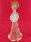Vtg Murano Glass Angel Candle Holder Gold Aventurine w/Orig Label Free Shipping