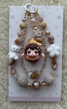 Handmade Bag/Phone Charm with Colorful Beads and authentic figure