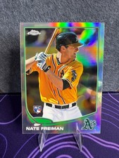 2013 Topps Chrome #97 NATE FREIMAN Silver Refractor RC Rookie Card Oakland A's. rookie card picture