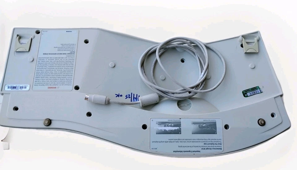 Vintage Microsoft  X03-51763 Natural Keyboard Elite Ergonomic ps2 White KU-0045 - Image 4 of 4