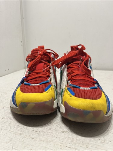 Adidas Kids 13k Lillard LEGO “Bye Bye” Red White Green Blue Yellow Sneakers - Picture 2 of 15