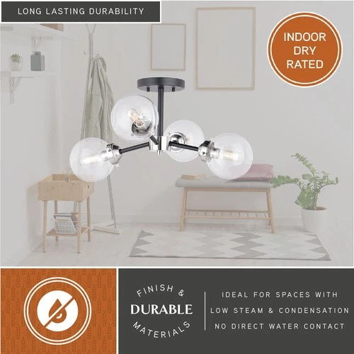 Vaxcel Lighting C0133 Orbit 4 Light 20"W Semi-Flush Ceiling - MultiColor - Picture 12 of 12