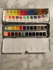 Daniel Smith Professional Watercolor Curated Palette 24 Half Pans Plus Primatek