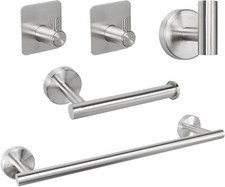 TocTen Bathroom Hardware Set, Thick Stainless Steel Bath Towel Bar Set Including