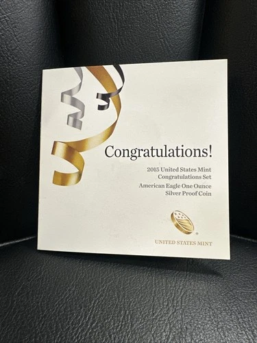 2015-W Proof $1 American Silver Eagle Dollar Congratulations Set