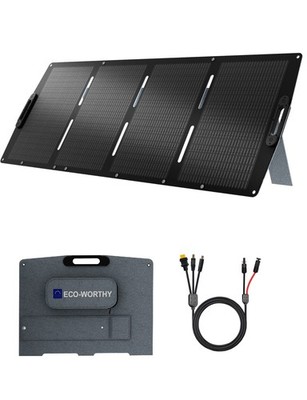 ECO-WORTHY Tragbares Solarpanel 200W monokristallines Silizium Wohnmobil Camping