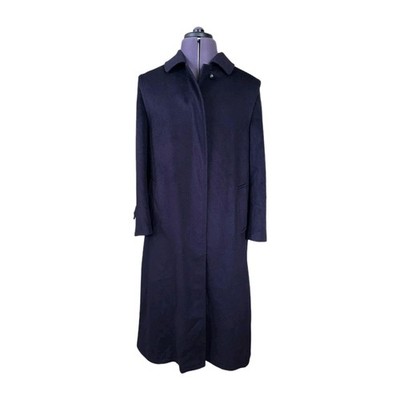 Langer Mantel Salko dunkelblau Alpaka Wolle Damen UK12 EU40 Deckenfutter Österreich