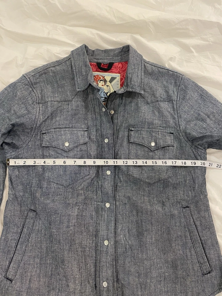 Tobacco Motorwear  Riveter Riding Shirt - Indigo Chambray - Image 2 of 4