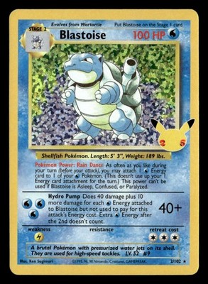 Blastoise Classic Collection Holo Celebrations 2/102 NM Pokémon