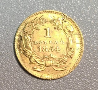 1854 Gold Dollar $1 Gold Liberty Type 2 Better Date