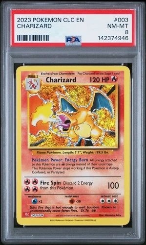 2023 POKEMON CHARIZARD & HO-OH EX DECK #003 CHARIZARD PSA 8