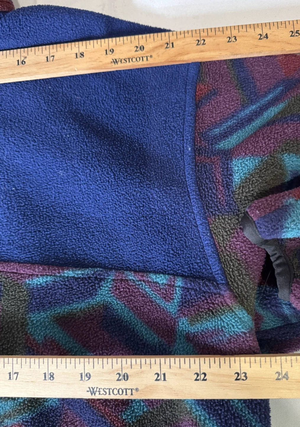 Vintage MERKLEY HEADGEAR Blue Aztec Print Fleece Sherpa Sweater Pullover Sz XL - product detail image 3
