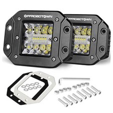 Flush Mount LED Pods, 2pcs 5'' 78W Driving Light Work Lights Flush LED Light