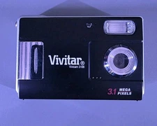 Vivitar Vivicam 3188 3.1MP COMPACT DIGITAL CAMERA BLACK NO CARD TESTED