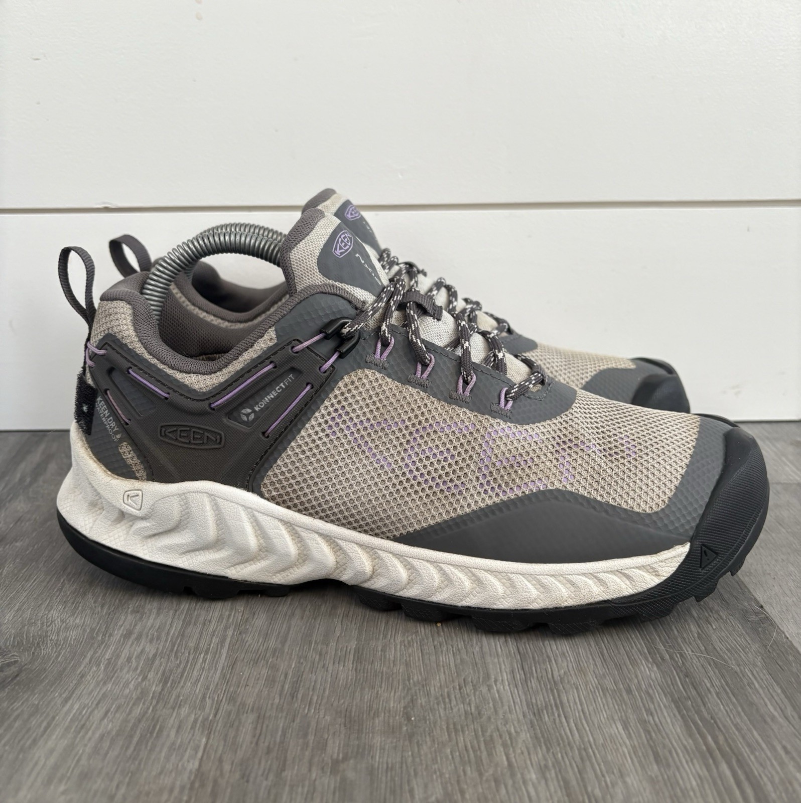 Scarpe da trekking Keen donna NXIS EVO impermeabili grigio lavanda taglia 8 5 US