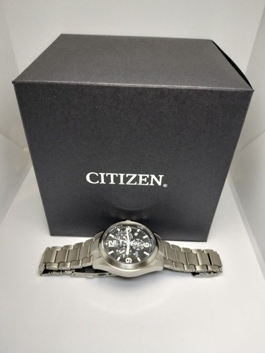 Citizen Promaster CB5920-86E Chronographe Titane Blk SLV 20Bar Solaire Montre - Photo 2 sur 10