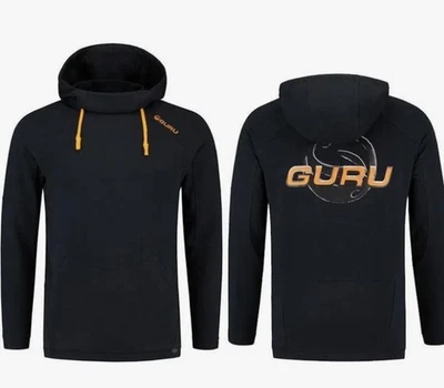 New Guru Dry-Kore Lite Black Pullover Hoodie Large New Free Postage Fishing Xmas