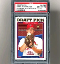 2005 Topps - Mark McCormick (RC) GOLD Update Highlights #UH233 1/1 PSA 10 POP 1