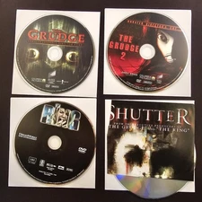Horror DVD Lot The Grudge, The Grudge 2, The Ring, Shutter Loose, Single Sleeves