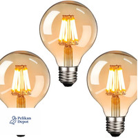 LED Filament Birne E27 3X Vintage Stil 8W Dimmbar 270