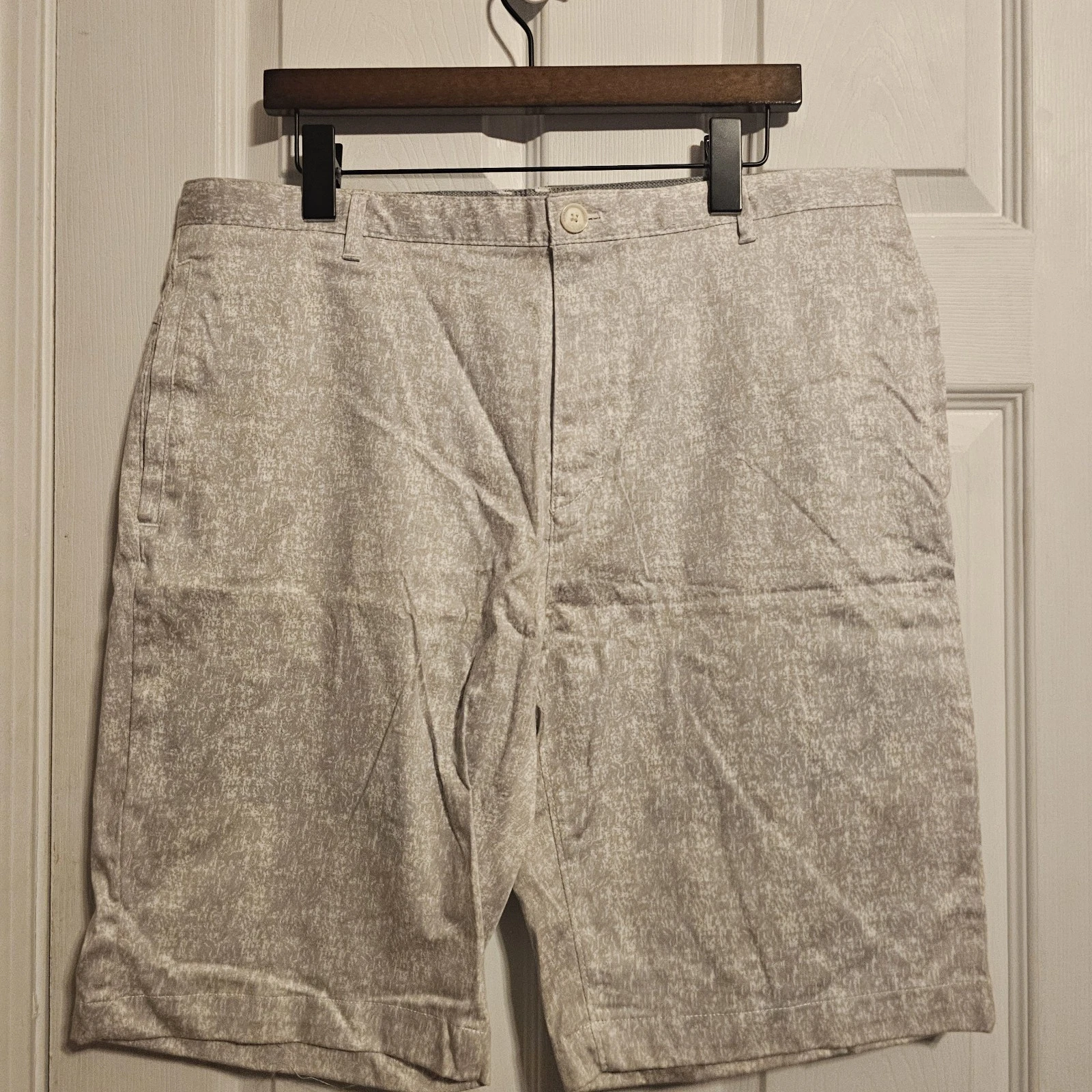 Calvin Klein Shorts Mens 36W Blue Lightweight 9" Preppy Chino Linen Cotton, NWT.