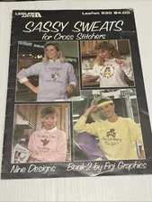 Leisure Arts Leaflet 530 Sassy Sweats For Cross Stitchers 9 Designs Book 2