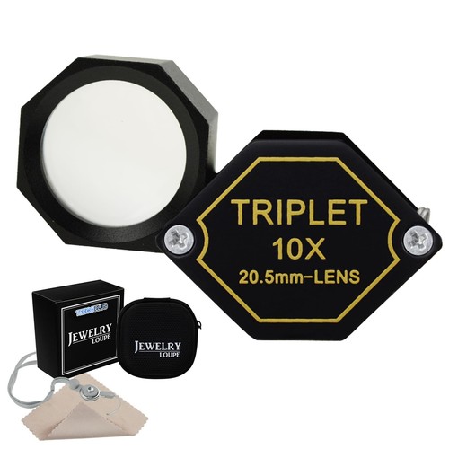 10x Jewelers loupe Pocket Magnifier Jewelry Loupe Jewelers Magnifying Glass 2...