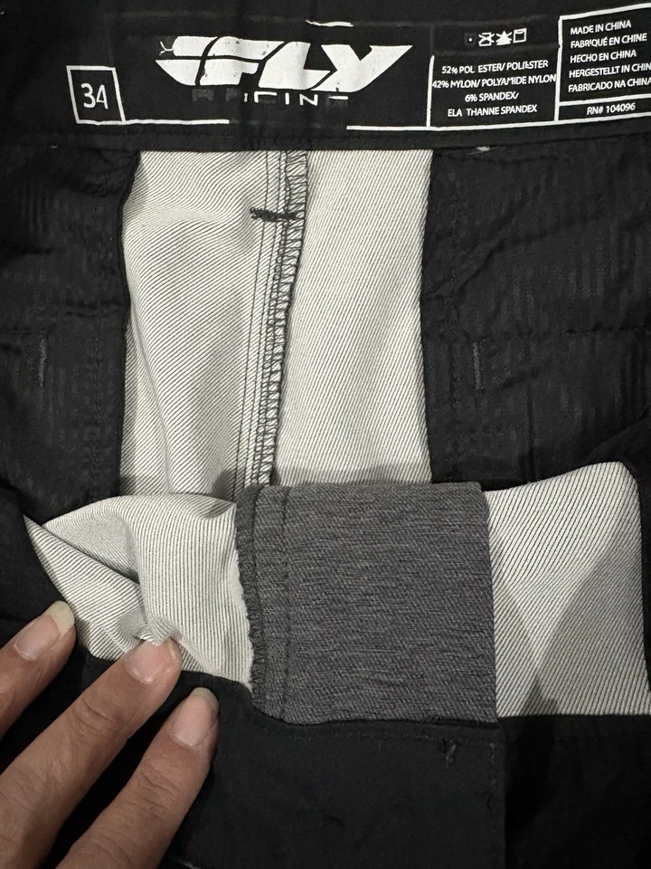 Fly Racing Mens 34 Rune Shorts Mountain Biking MTB Cycing Black - Image 3 of 4