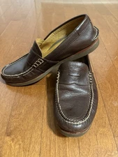 Gold Cup Sperry Brown Leather Penny Loafer Top Slider Men's 9.5M Classic Preppy