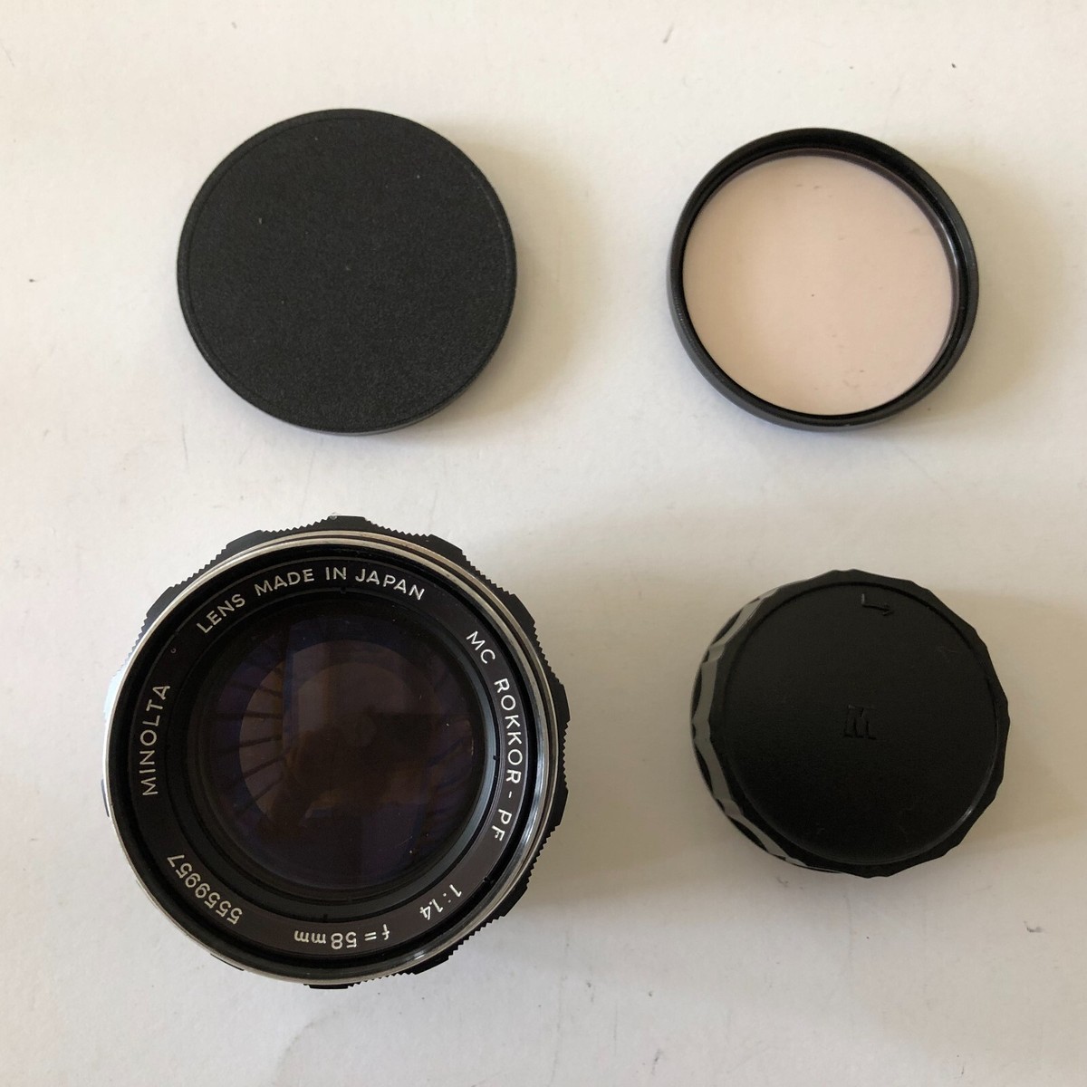 MINOLTA MC ROKKOR-PF 58mm f1.4 ♯2787 Minolta MC ROKKOR-PF 58mm F1.4 F087 | eBay