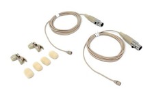 Pair of Lavalier Lapel Microphones Mic w/ 4 pin mini XLR TA4F for Shure wireless