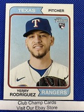 2023 #320 Yerry Rodriguez Topps Heritage Baseball RC Texas Rangers