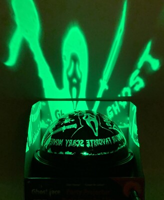 SCREAM Ghost Face Shadow Lights Color Changing Lights Show 10 ft Party Projector